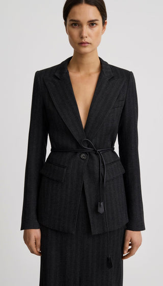 Longline Peaked Lapel Blazer