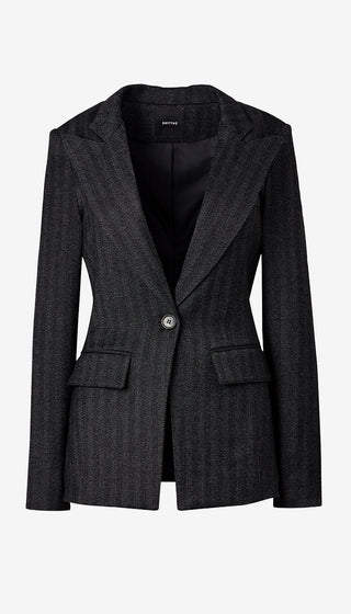 Longline Peaked Lapel Blazer