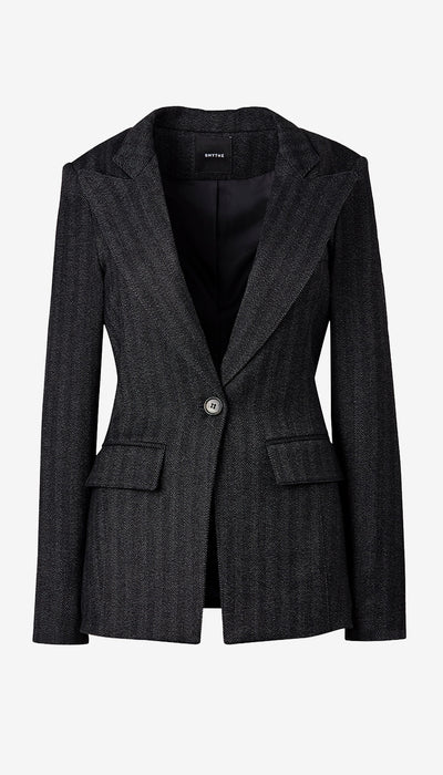 Longline Peaked Lapel Blazer