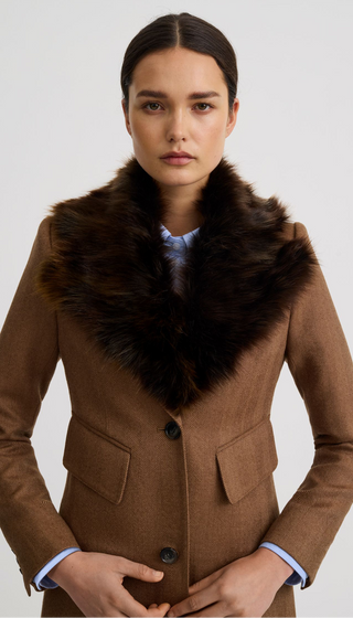 Brando Coat With Detachable Collar