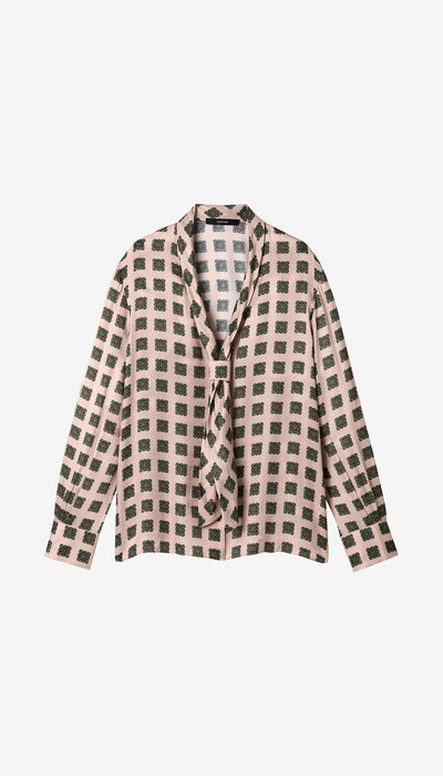V-Necktie Blouse
