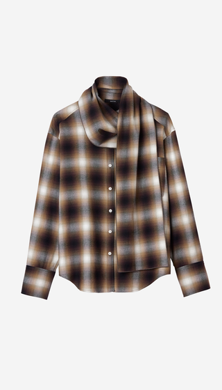 Relaxed Shirt With Detachable Scarf