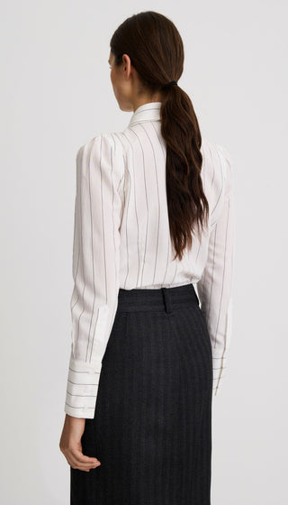 Neck Tie Box Pleat Shirt