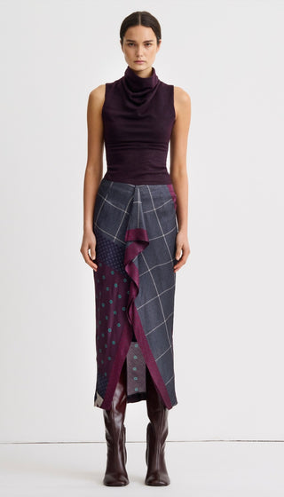 Front Ruffle Skirt