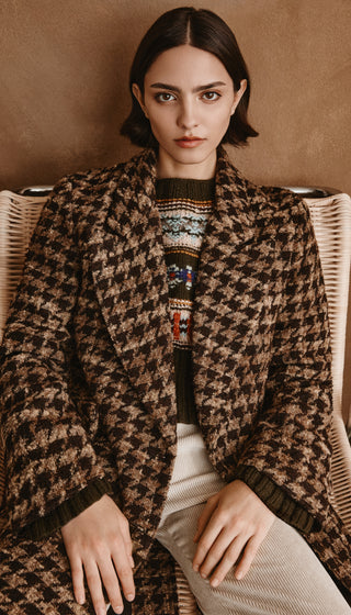 Handknit Cropped Crewneck Sweater