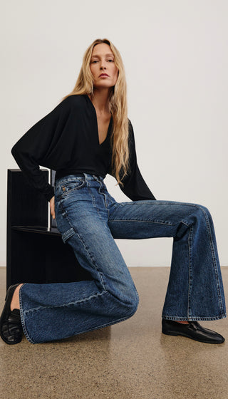 Dove Carpenter High Rise Wide Leg Jean