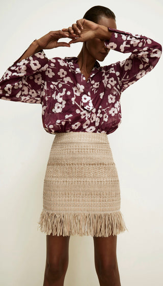 Fringe Mini Skirt