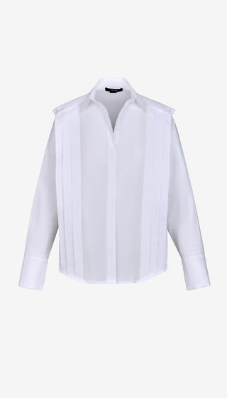White dress shirt on a white background