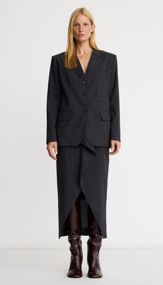 Straight Three Button Blazer