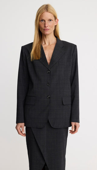 Straight Three Button Blazer
