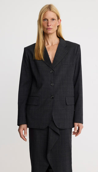 Straight Three Button Blazer
