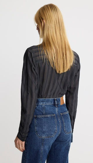 Band-Collar Shirt