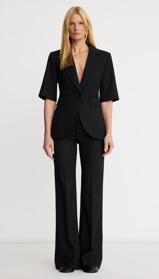 Short Sleeve Seamed Blazer