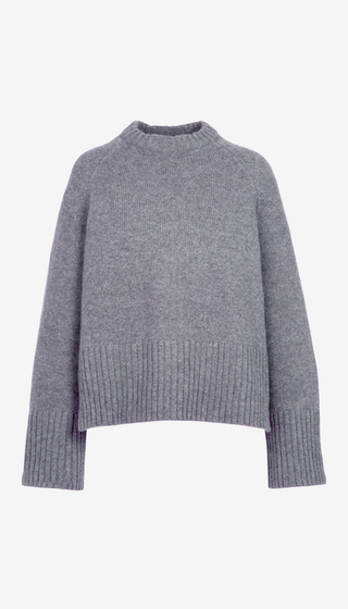 Gray sweater on a white background