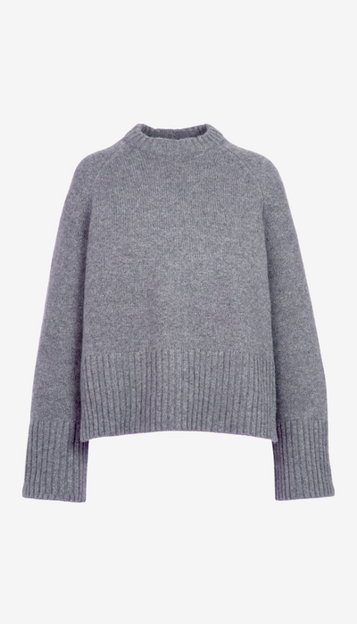 Gray sweater on a white background