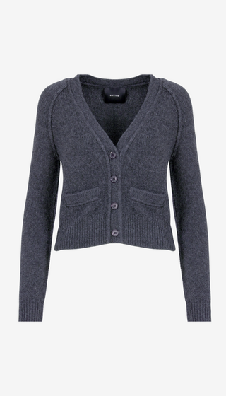 Gray cardigan on a white background
