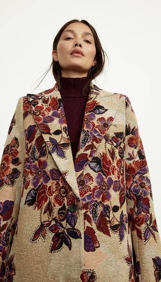 Peaked Lapel Coat