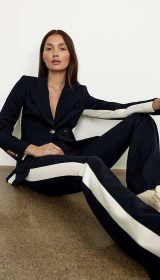 Patch Pocket Tux Stripe Blazer