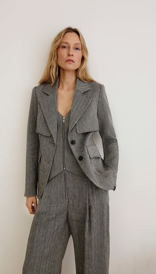 Exposed Zip Waistcoat