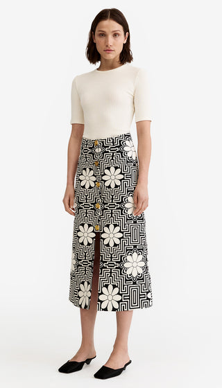A-Line Midi Skirt