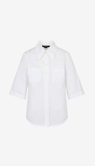 White shirt on a white background