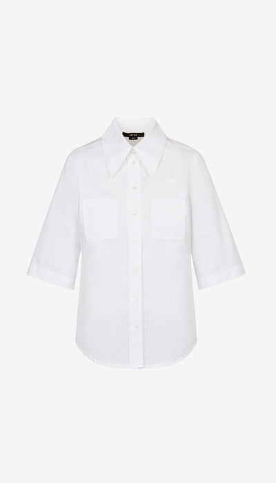 White shirt on a white background