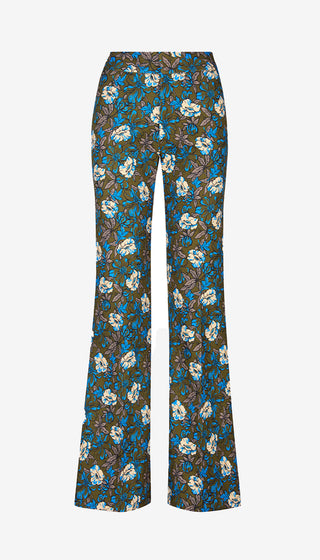 Floral-patterned pants on a white background