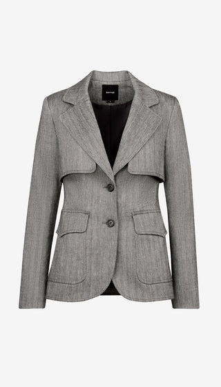 Gray blazer on a white background