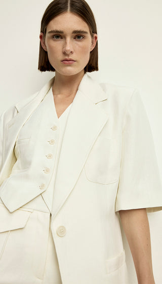 Short Sleeve Oversized Blazer