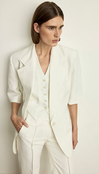 Short Sleeve Oversized Blazer