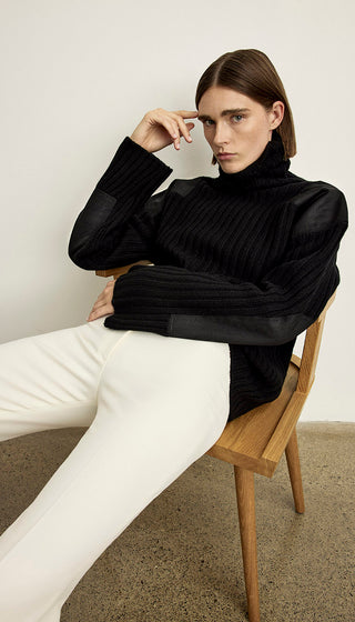 Cashmere Utility Turtleneck