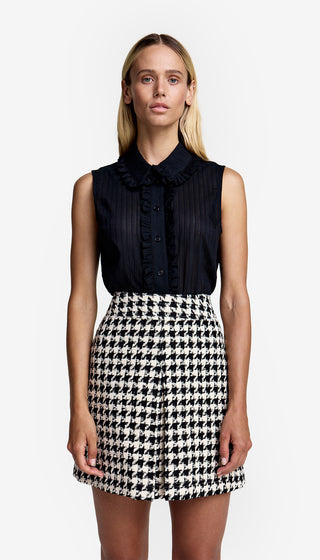 Single Pleat Mini Skirt