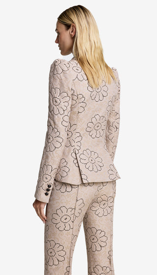 Pouf Sleeve One Button Blazer