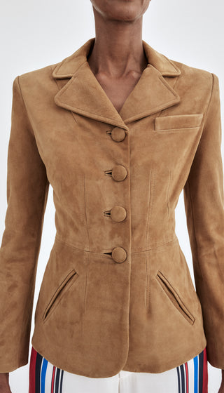 Shrunken Suede Blazer