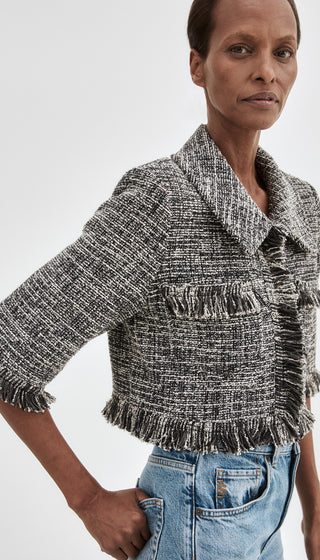 Cropped Sleeve Mini Jacket