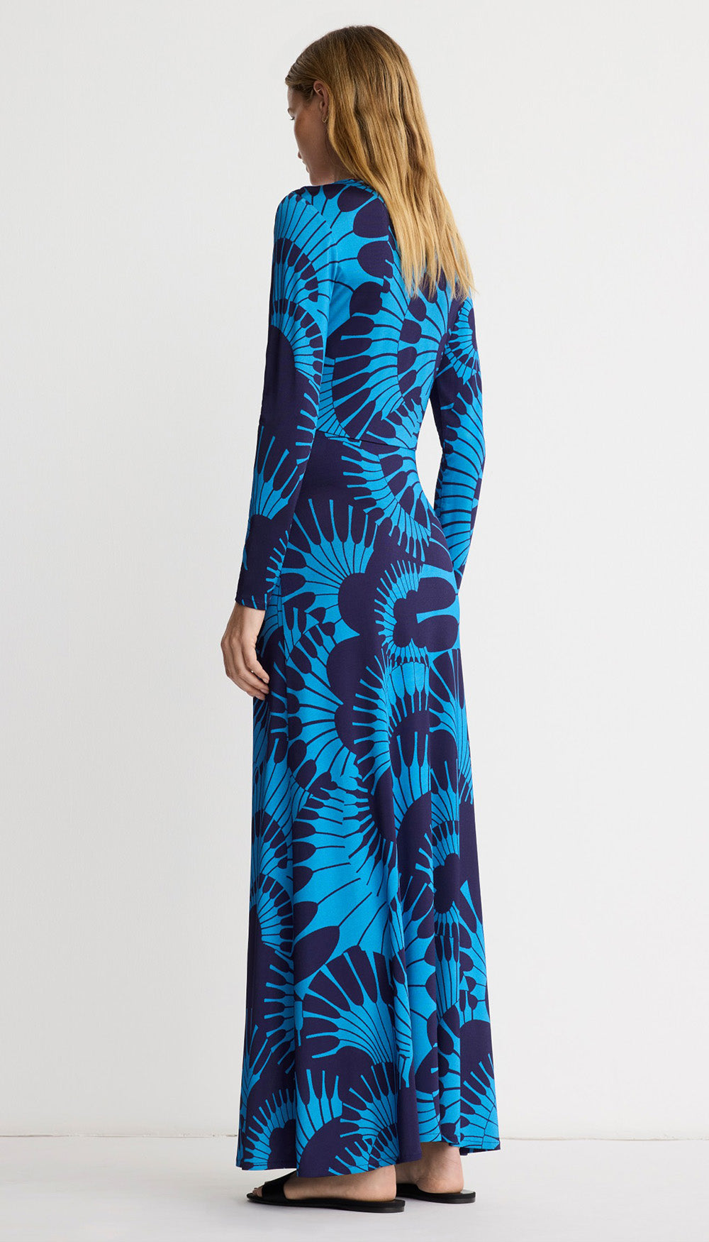 Waist Knot Dress in Navy Graphic | SMYTHE Waist Knot Dress in Navy Graphic | SMYTHE