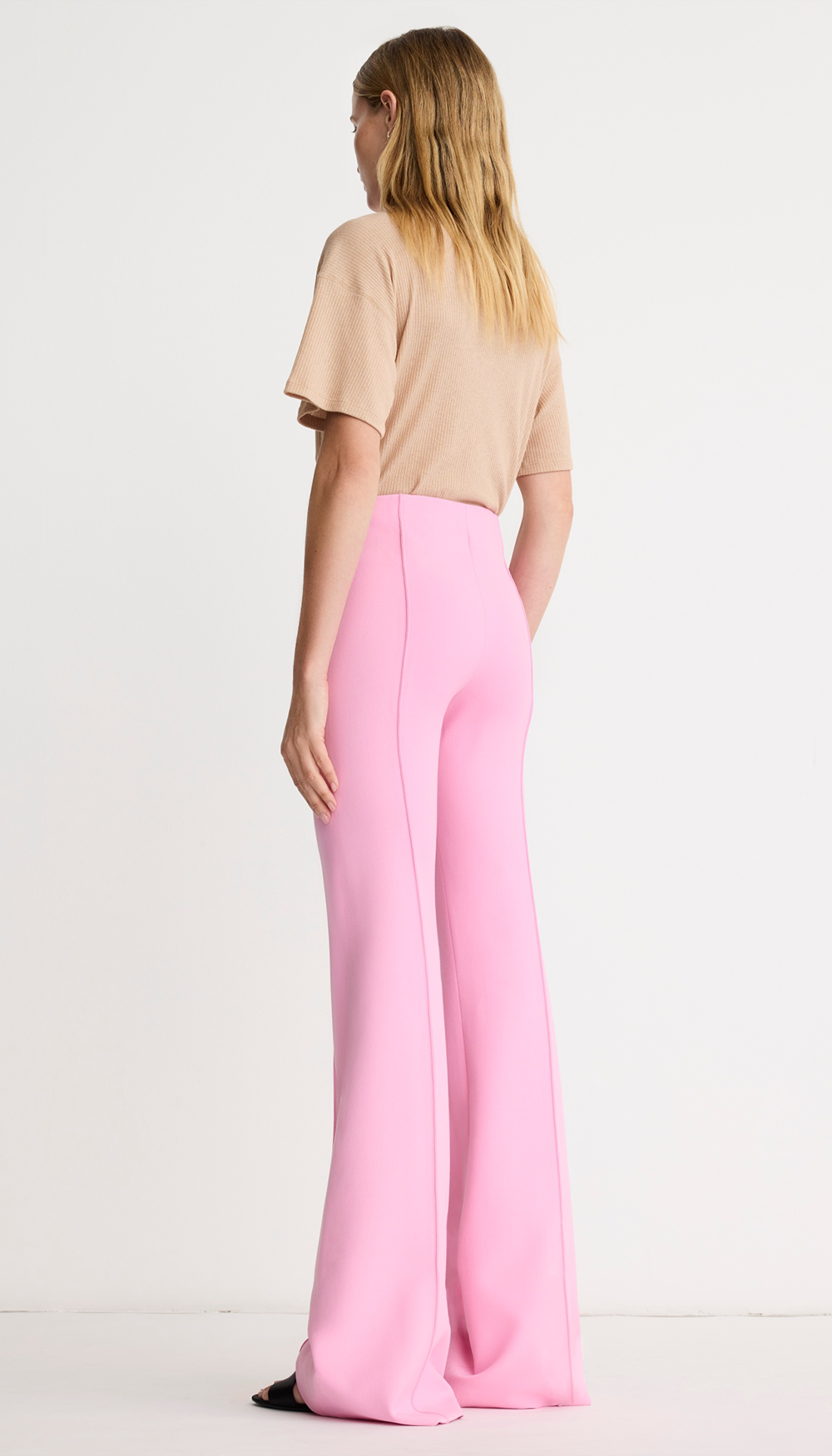 Pintuck Flare Pant - Hibiscus – SMYTHE