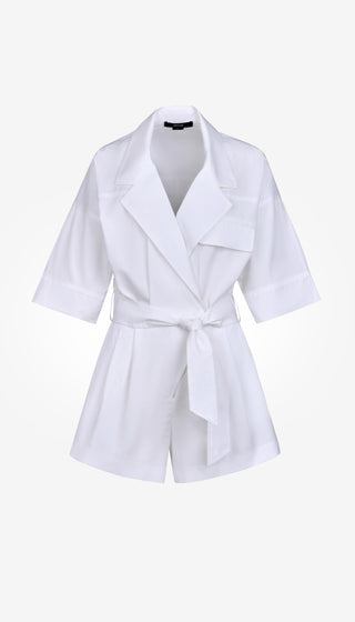 White romper on a white background