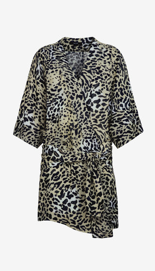 Drop Waist Mini Kimono Dress