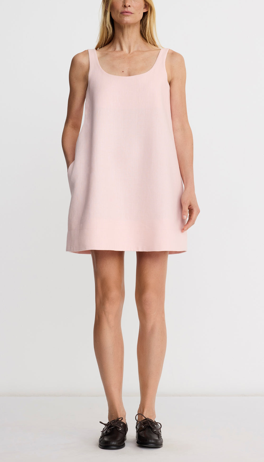 mini shift dresses Women's High-Neck Dress by Gap Yellow & Beige Plaid Size XL Learn more at gapinc Mixed-media Eyelet-hem Mini Shift Dress