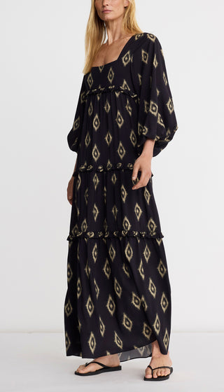 Square Neck Tiered Dress