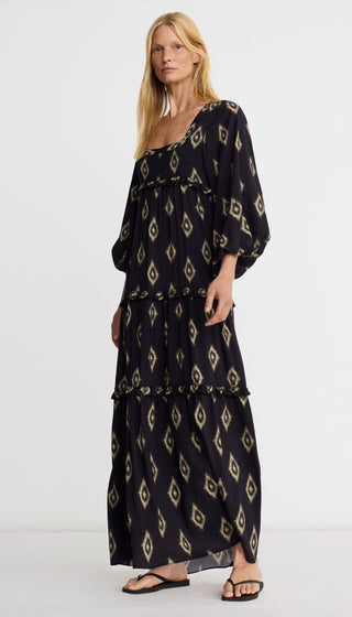 Square Neck Tiered Dress