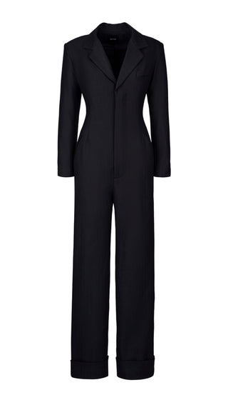 Black jumpsuit on a white background
