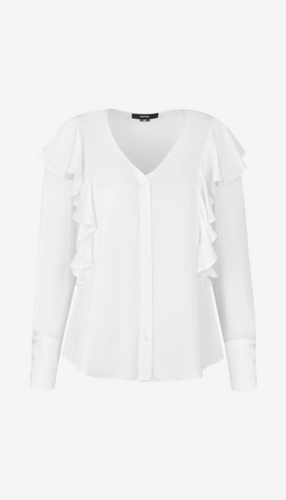 White long-sleeve shirt on a white background