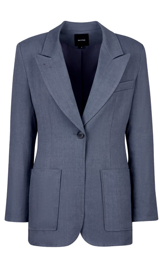 Blue blazer on a white background