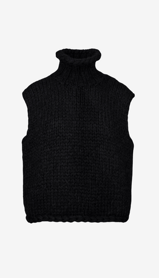 Handknit Sleeveless Turtleneck