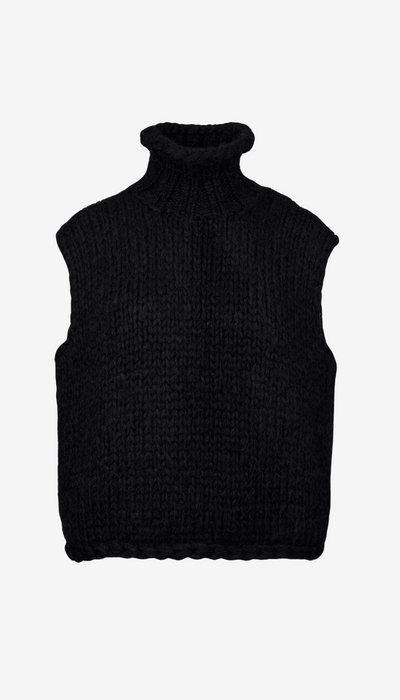 Handknit Sleeveless Turtleneck