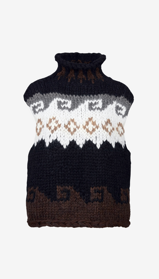 Handknit Sleeveless Turtleneck