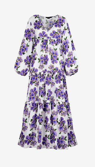 Balloon Sleeve Tiered Dress