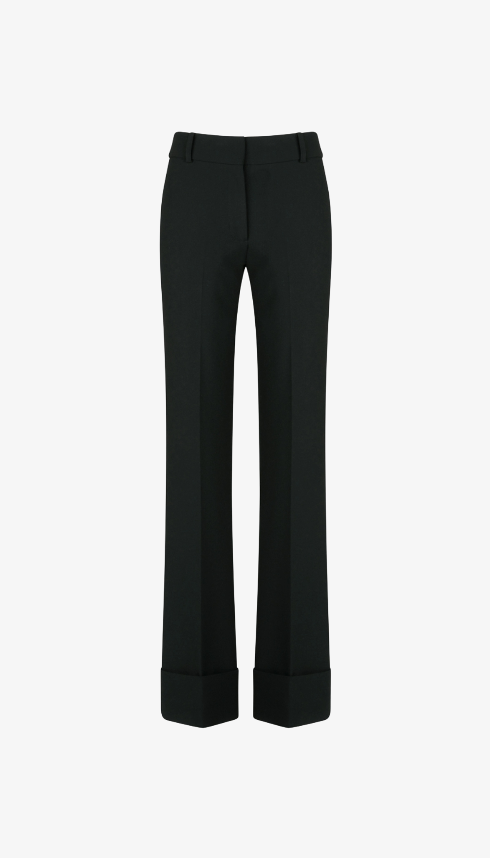 Wide Leg Cuffed Trouser in Black Pique | SMYTHE Wide Leg Cuffed Trouser in Black Pique | SMYTHE